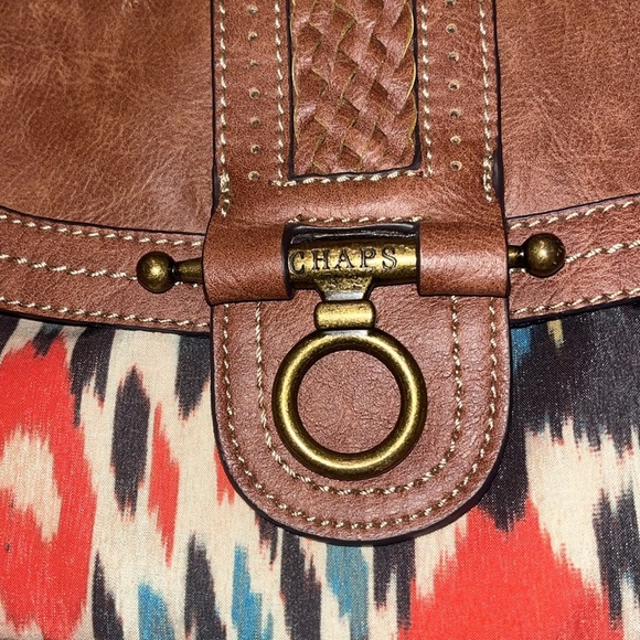 Chaps clutch/ crossbody bag with Aztec / western print style - preowned - Picture 4 of 12